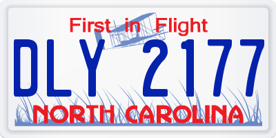 NC license plate DLY2177