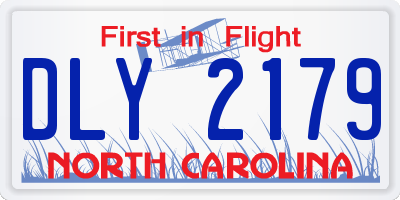 NC license plate DLY2179
