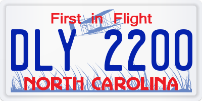 NC license plate DLY2200