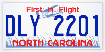 NC license plate DLY2201