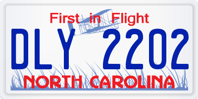 NC license plate DLY2202