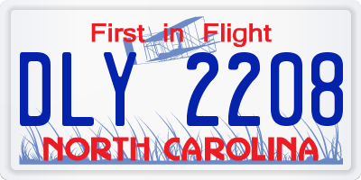NC license plate DLY2208