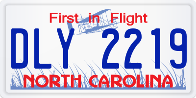NC license plate DLY2219