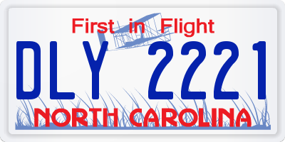 NC license plate DLY2221