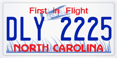 NC license plate DLY2225
