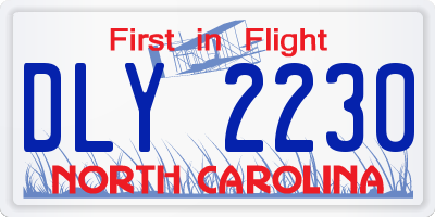 NC license plate DLY2230