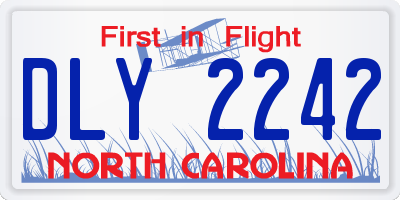 NC license plate DLY2242