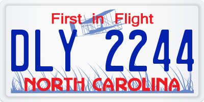 NC license plate DLY2244