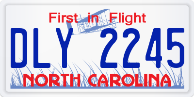 NC license plate DLY2245