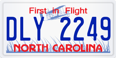 NC license plate DLY2249