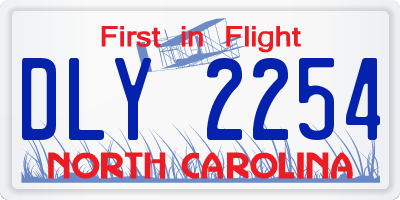 NC license plate DLY2254