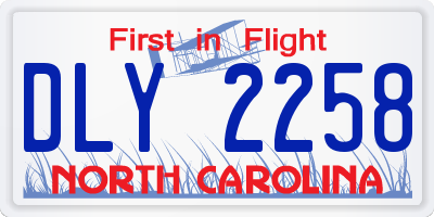 NC license plate DLY2258