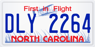 NC license plate DLY2264