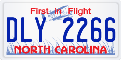 NC license plate DLY2266