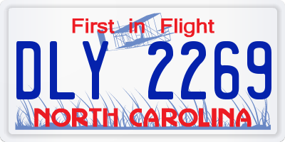 NC license plate DLY2269