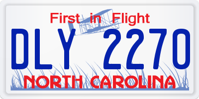 NC license plate DLY2270