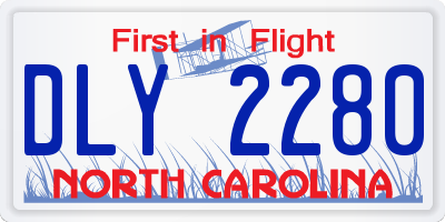 NC license plate DLY2280