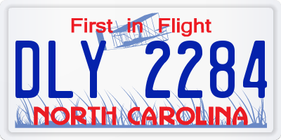 NC license plate DLY2284