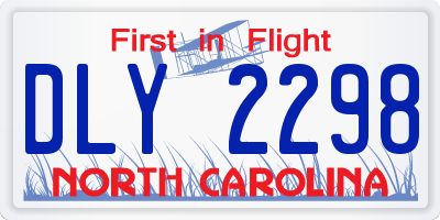 NC license plate DLY2298
