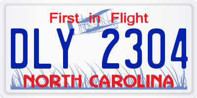 NC license plate DLY2304