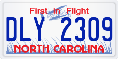 NC license plate DLY2309