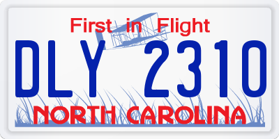 NC license plate DLY2310