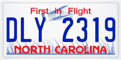 NC license plate DLY2319