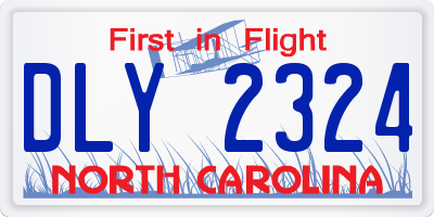 NC license plate DLY2324