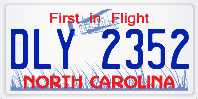 NC license plate DLY2352