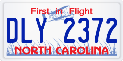 NC license plate DLY2372