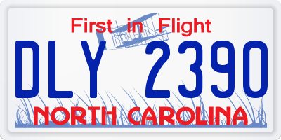 NC license plate DLY2390