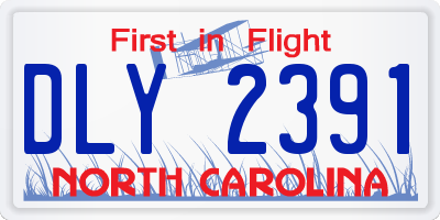 NC license plate DLY2391