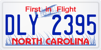 NC license plate DLY2395