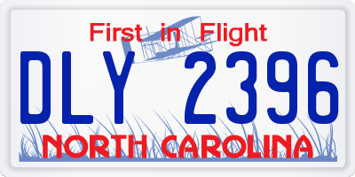 NC license plate DLY2396