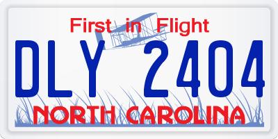 NC license plate DLY2404