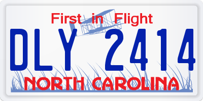 NC license plate DLY2414