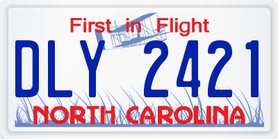 NC license plate DLY2421
