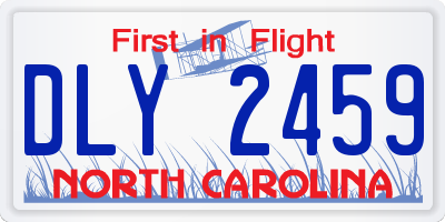 NC license plate DLY2459