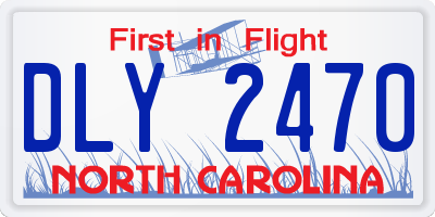 NC license plate DLY2470