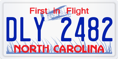 NC license plate DLY2482