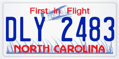 NC license plate DLY2483