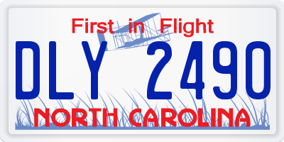 NC license plate DLY2490