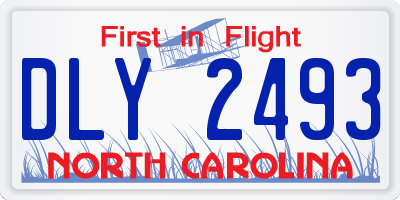 NC license plate DLY2493