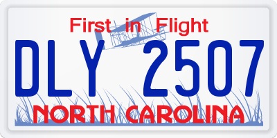 NC license plate DLY2507