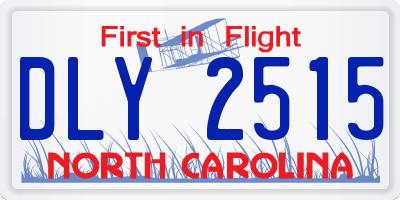 NC license plate DLY2515