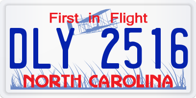NC license plate DLY2516