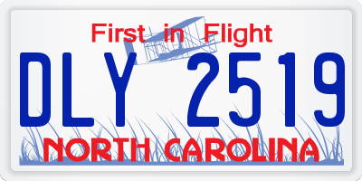NC license plate DLY2519