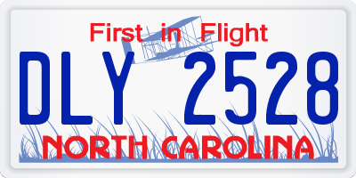 NC license plate DLY2528