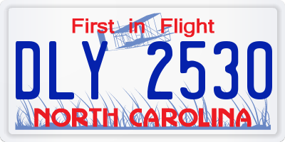 NC license plate DLY2530