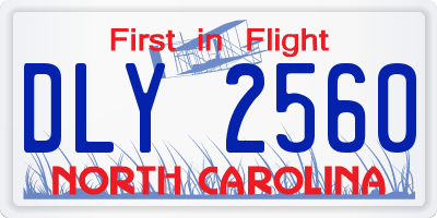 NC license plate DLY2560